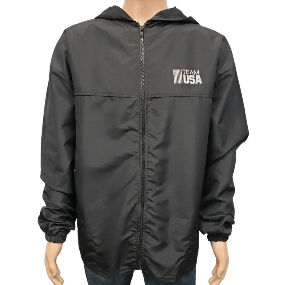 NWOT United States Olympic Team Windbreaker Jacket Hoodie 3XL Made in USA VTG - Picture 3 of 12